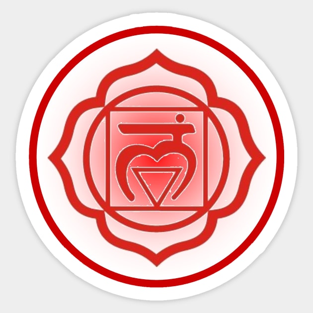 Grounded and balanced Root Chakra- Dark Blue Sticker by EarthSoul